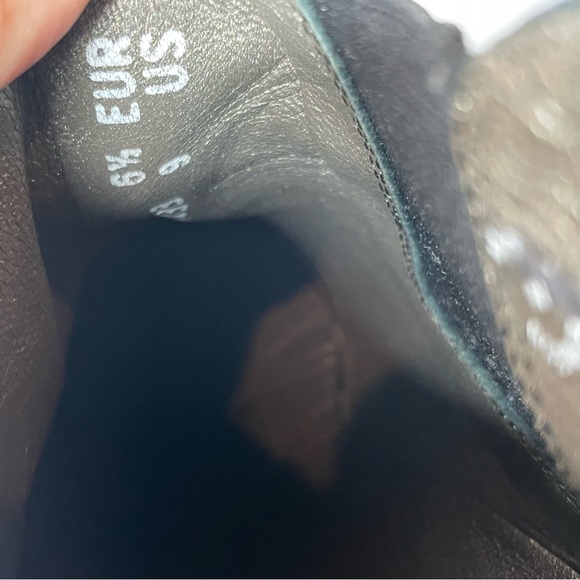 Mephisto Soria 1 Studded Blue Metallic Nubuck Leather Ankle Bootie Size 9 - Picture 9 of 13